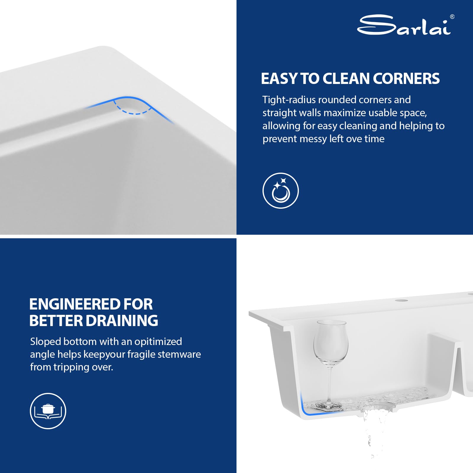 Sarlai 33''x22'' 60/40 Low Divide Double Bowl White Granite Composite Kitchen Sink, Drop-In Ledge Workstation Quartz Composite Above Counter Basin with Gold Accessories