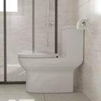 Sarlai White Elongated Modern One Piece Toilet - MTLD-0311