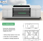 Sarlai 30'' x 19'' Undermount 60/40 Low Divided Stainless Steel Workstation Kitchen Sink