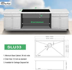 33 Undermount Kitchen Sink - Sarlai 33x19 Inch Kitchen Sink Undermount Single Bowl Stainless Steel 16 Gauge Under Counter Sink Basin