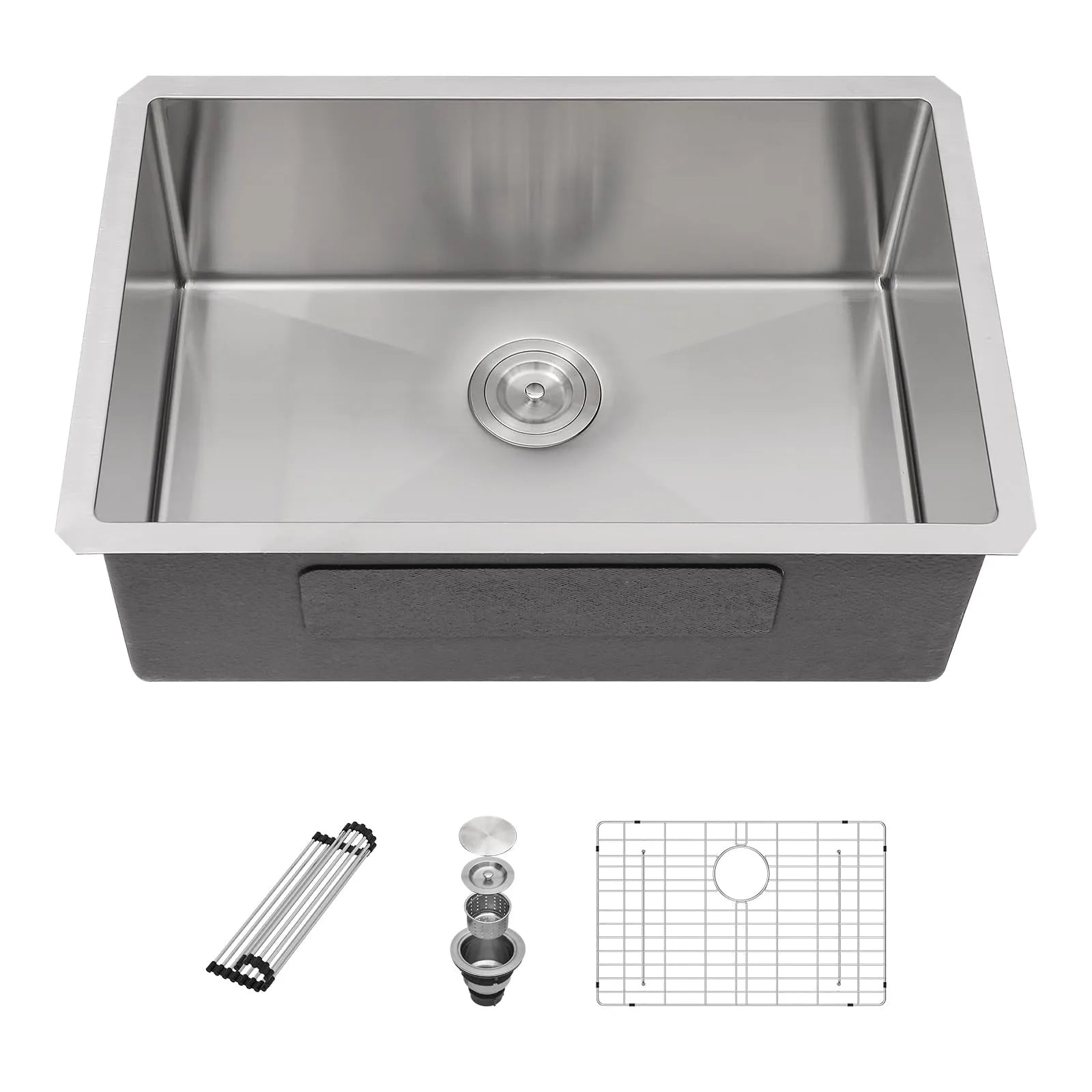 Sarlai 26in Undermount Single Bowl Stainless Steel Kitchen Sink Main image