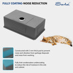 Sarlai 35in Undermount Single Bowl Stainless Steel Kitchen Sink