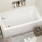 Sarlai 60'' x 32'' Acrylic Rectangular Apron Front Alcove Soaking Bathtub