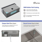 Sarlai 36'' x 21'' Apron Front Stainless Steel Kitchen Farmhouse Sink