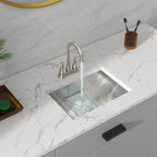 Sarlai 18'' Stainless Steel Undermount Rectangle Bathroom Sink with Drain