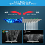 Sarlai 16'' Rain Adjustable Stainless Steel Shower Head