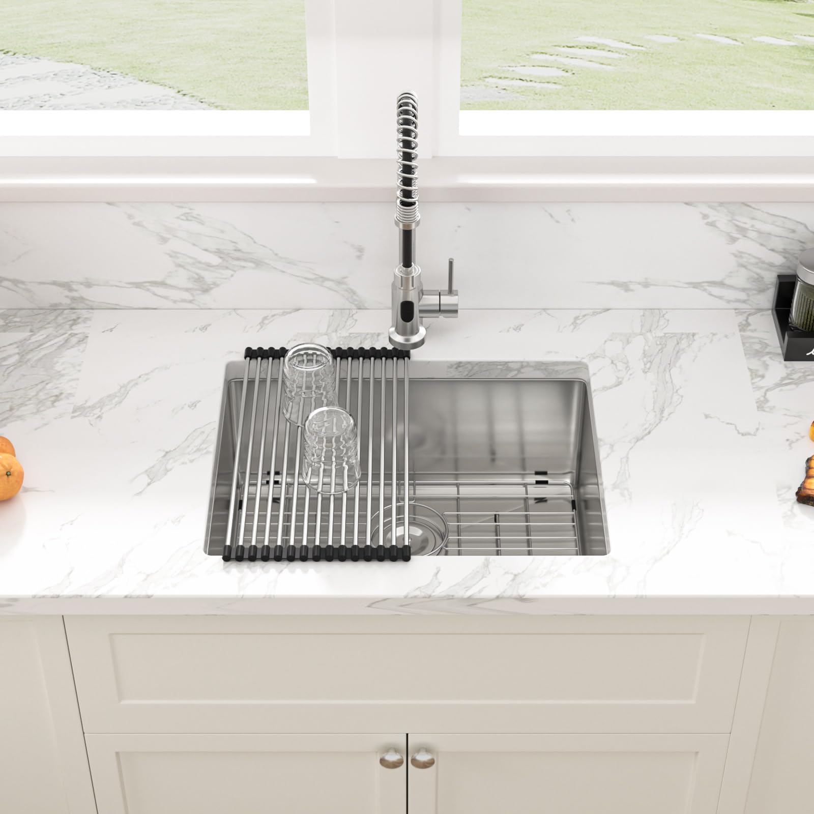 Sarlai 23'' x 18'' Stainless Steel Undermount Single Bowl Kitchen Sink