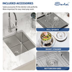 Sarlai 15''x17'' Stainless Steel Undermount Single Bowl Prep Bar Sink
