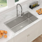 Sarlai 33in Drop In Single Bowl Stainless Steel Kitchen Sink