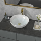Sarlai 16'' x 16'' Modern White Ceramic Vessel Bathroom Sink