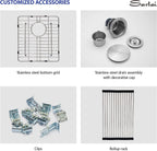 Sarlai 15''x 20'' Stainless Steel Drop-in Single Bowl Bar Sink