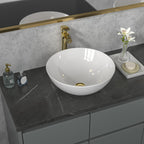 Sarlai 16'' x 16'' Modern White Ceramic Vessel Bathroom Sink