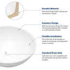 Sarlai 16'' x 16'' Modern White Ceramic Vessel Bathroom Sink