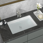 Sarlai 21'' x 14'' White Ceramic Undermount Rectangular Bathroom Sink