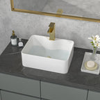 Sarlai 16''x12'' White Ceramic Porcelain Above Counter Bathroom Vessel Sink