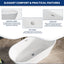 Sarlai Modern Oval White Acrylic Freestanding Bathtub