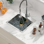 Sarlai 15in Topmount Single Bowl Stainless Steel Bar Sink