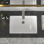 Sarlai 21'' x 14'' White Ceramic Undermount Rectangular Bathroom Sink