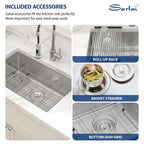 Sarlai 27'' x 18'' Stainless Steel Single Bowl Undermount Kitchen Sink
