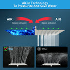 Sarlai 16'' Stainless Steel Square High-Pressure Rain Shower Head