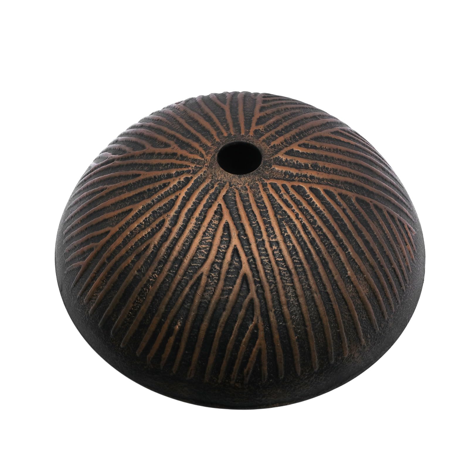 Sarlai 16.5''x16.5'' Brown Round Tempered Glass Bathroom Vessel Sink, Countertop Basin with Pop-up Drain Combo