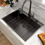 Sarlai 30in Single Bowl Topmount Stainless Steel Kitchen Sink