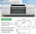 Sarlai 36'' x 22'' Black Stainless Steel Apron Front Workstation Farmhouse Sink