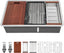 Sarlai 36in Undermount Double Bowl  60/40 Low Divide Workstation Stainless Steel Kitchen Sink