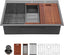 Sarlai 33in Black Drop In Single Bowl Stainless Steel Workstation Kitchen Sink