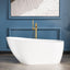 Sarlai 59 Inch Acrylic Freestanding Soaking Bathtu