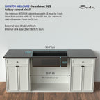 Sarlai 30in Topmount Gunmetal Black Stainless Steel Single Bowl Workstation Kitchen Sink