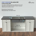 Sarlai 33'' x 22'' Stainless Steel Double Bowl Drop-in Kitchen Sink