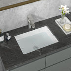 Sarlai 18'' x 14'' White Ceramic Undermount Rectangular Bathroom Sink