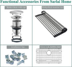 Sarlai 30'' x 22'' Stainless Steel Single Bowl Drop-In Kitchen Sink