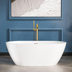 Sarlai 59 Inch Acrylic Freestanding Soaking Bathtu