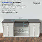 Sarlai 32'' Stainless Steel Single Bowl Undermount Workstation Kitchen Sink