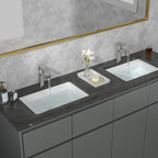 Sarlai 21'' x 14'' White Ceramic Undermount Rectangular Bathroom Sink