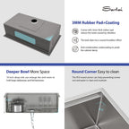 Sarlai 32'' Stainless Steel Single Bowl Undermount Workstation Kitchen Sink