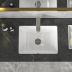 Sarlai 18'' x 14'' White Ceramic Undermount Rectangular Bathroom Sink