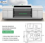 Sarlai 30in Stainless Steel Low Divide Double Bowl 60/40 Apron Front Workstation Farmhouse Sink