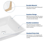 Sarlai 16'' x 16'' White Ceramic Modern Square Vessel Bathroom Sink