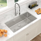 Sarlai 35in Undermount Single Bowl Stainless Steel Kitchen Sink