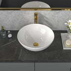 Sarlai 16'' x 16'' Modern White Ceramic Vessel Bathroom Sink