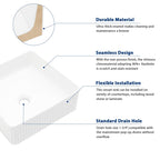 Sarlai 15'' Square Above Counter White Modern Porcelain Ceramic Bathroom Vessel Sink