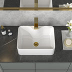 Sarlai 16''x12'' White Ceramic Porcelain Above Counter Bathroom Vessel Sink