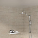 Sarlai 10'' Stainless Steel Round Wall Mounted Rainfall Shower Head with Handheld Shower
