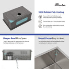 Sarlai 28'' Undermount Stainless Steel Single Bowl Kitchen Sink