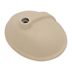 Sarlai Oval Vessel Undermount Bathroom Sink 18x15 Inch White Ceramic Modern Art Basin 16.25''x13.25''x5.5'' with Overflow