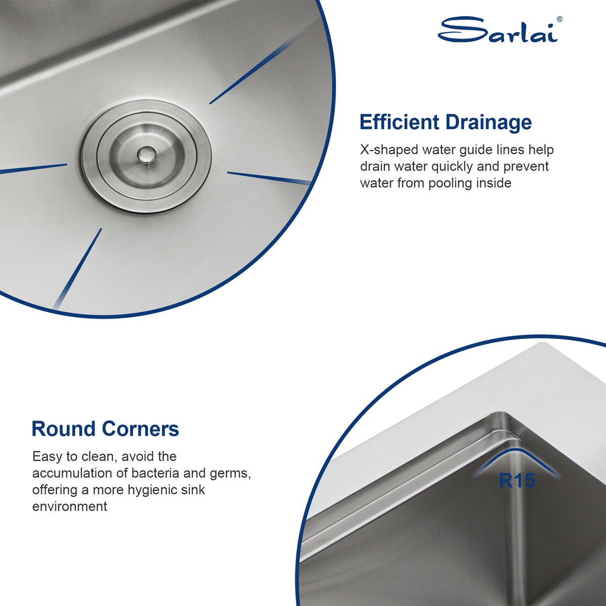 Sarlai 21''Drop In Workstation Bar Sink 16 Gauge SUS304 Stainless Steel Topmount Prep Sink with Pull Out Faucet & Full Accessories