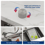 Sarlai 33'' Waterfall Undermount Workstation Sink - 16 Gauge Stainless Steel Single Bowl with Pull-Down Faucet